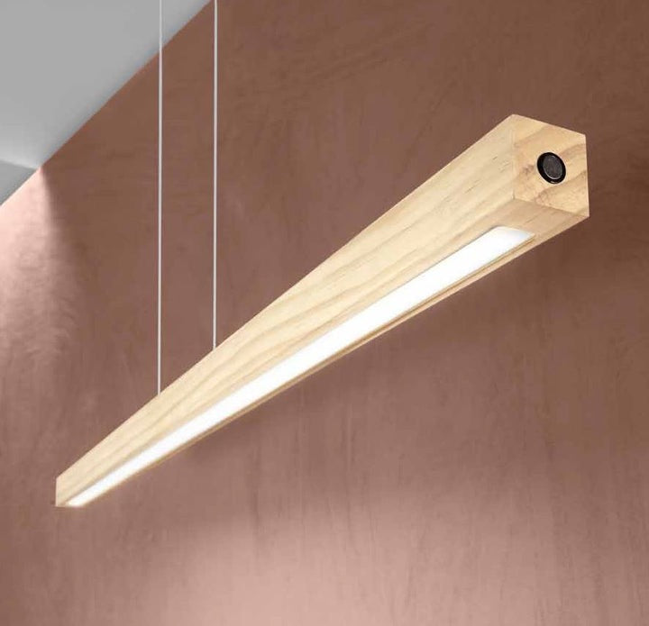 JOSEPH WOOD LED SUSPENSION 22W 2750LM CCT 125X4.5X150CM